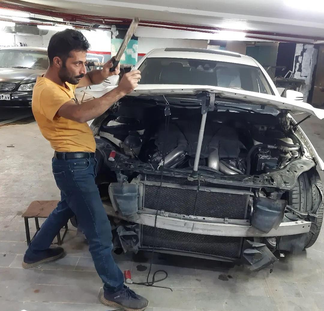 رفع خوردگی کاپوت بنز cls